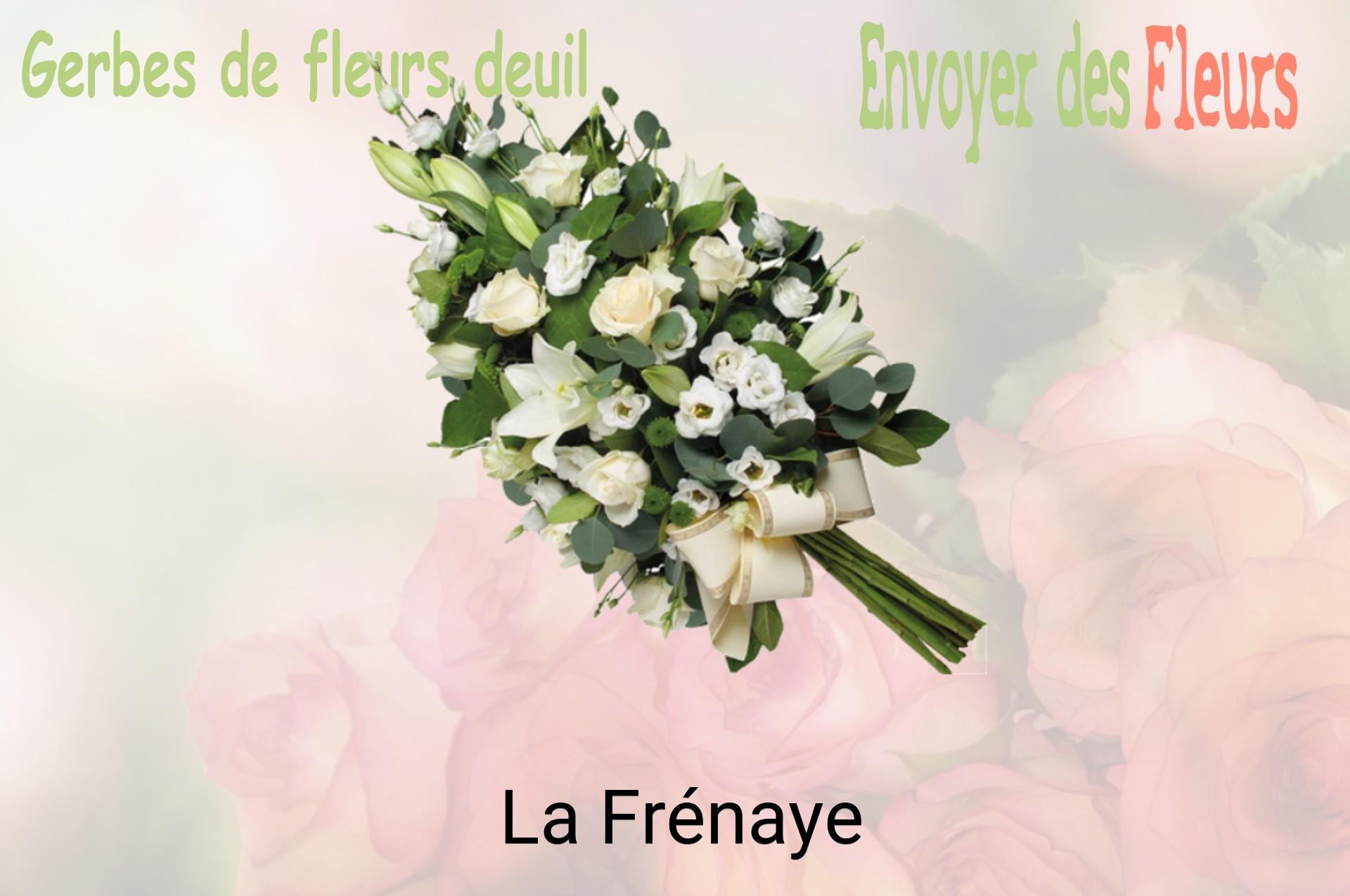 Gerbe de fleurs de deuil livrée à La Frénaye
